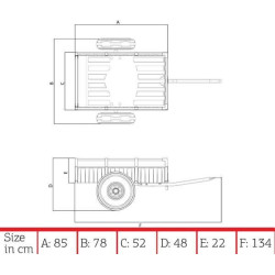 Remolque para adultos BERG large trailer medidas