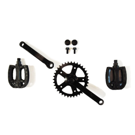 Plato biela y pedales para KART BERG (Crank Set 90, 28T y Pedals)