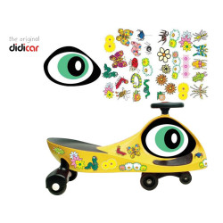 Didicar Original en color amarillo con DidiStickers Bug