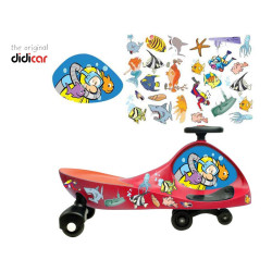 Didicar Original en color rojo con DidiStickers Diver