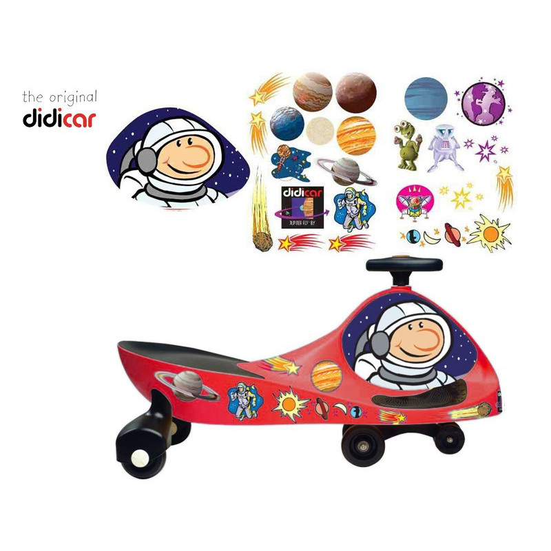 Didicar Original en color rojo con DidiStickers Rocket