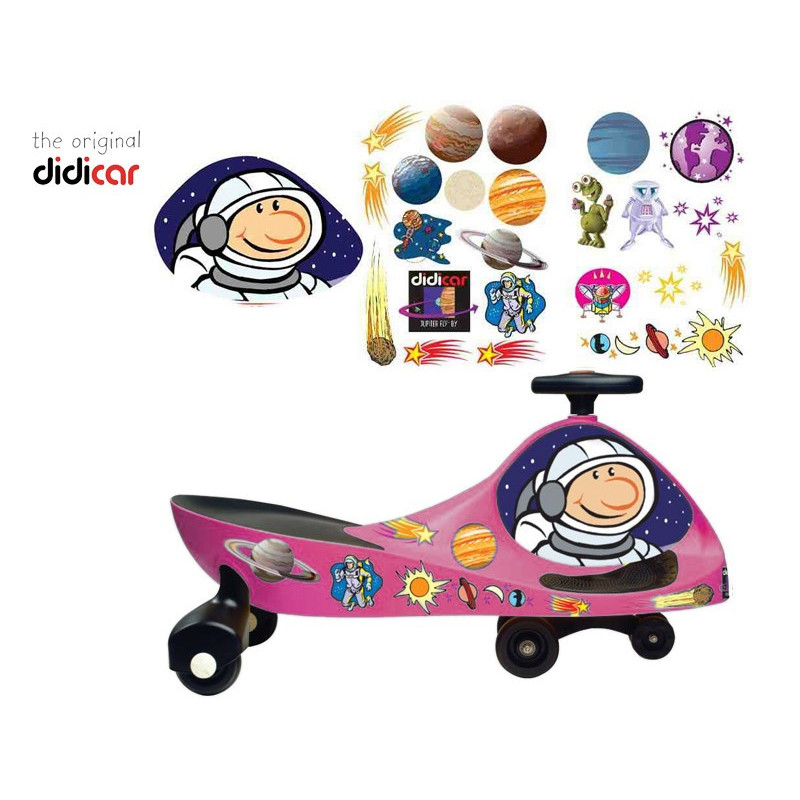 Didicar Original en color rosa con DidiStickers Rocket